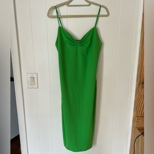 Bright green Zara slip dress new with tags